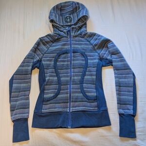 Lululemon Scuba Hoodie Blue Poncho Stripe